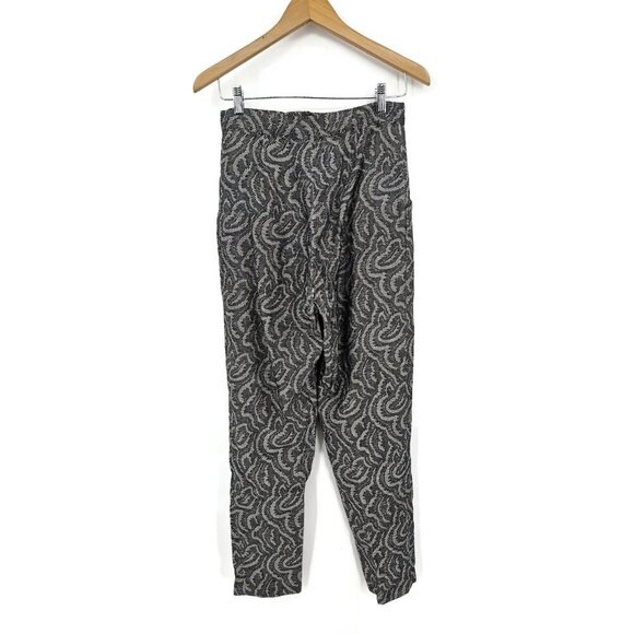 VTG 80s Diane Von Furstenberg Textured Pants Womens 8 Black White - Picture 2 of 5
